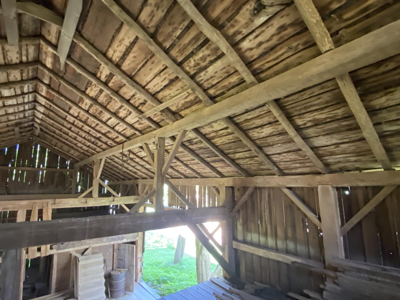 https://www.ohiovalleybarnsalvage.com/images/Historic Scott Salvaged Barn Frame - Your Source For Hand-Hewn Two-Sided Sleepers