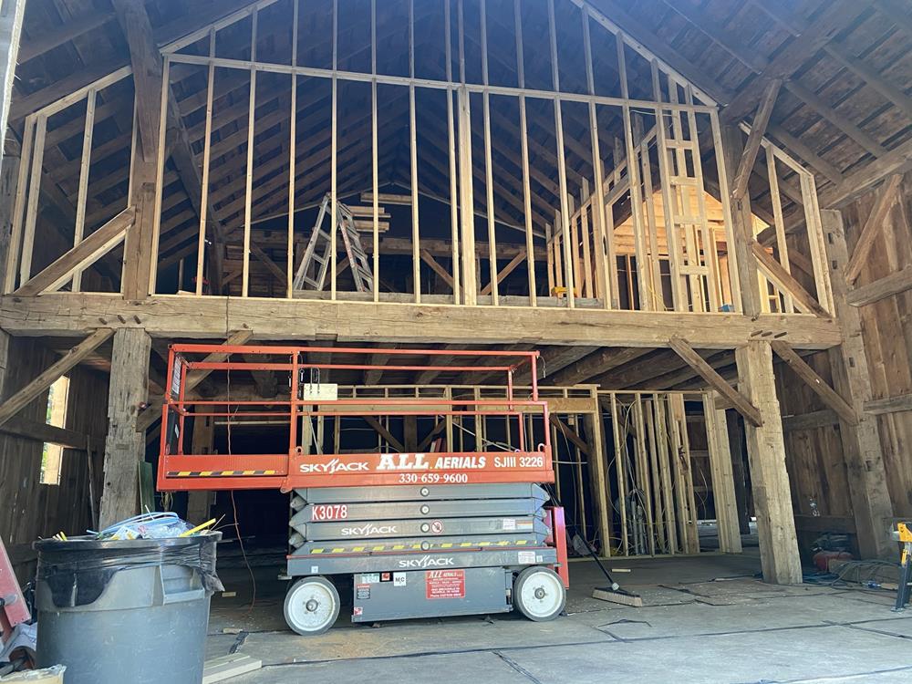 Historic Troyer Lincoln Repurposed Barn Frame For Sale 3