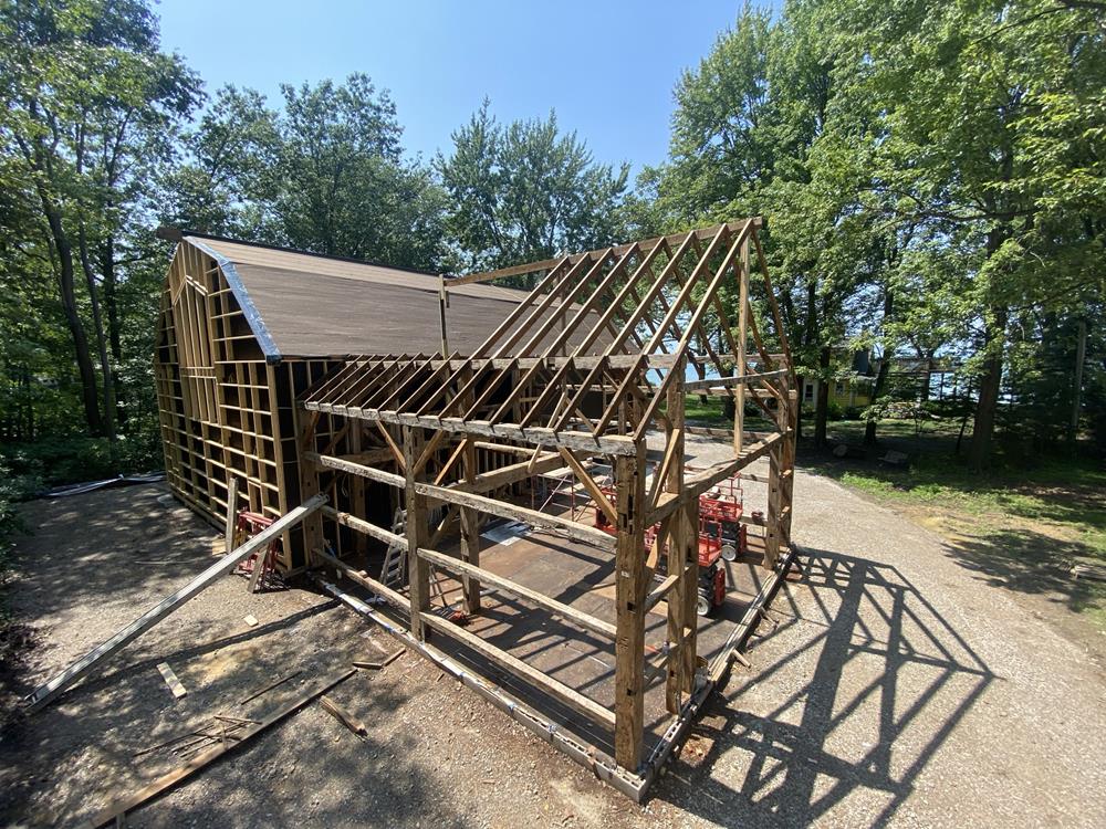 Historic Troyer Lincoln Repurposed Barn Frame For Sale 7
