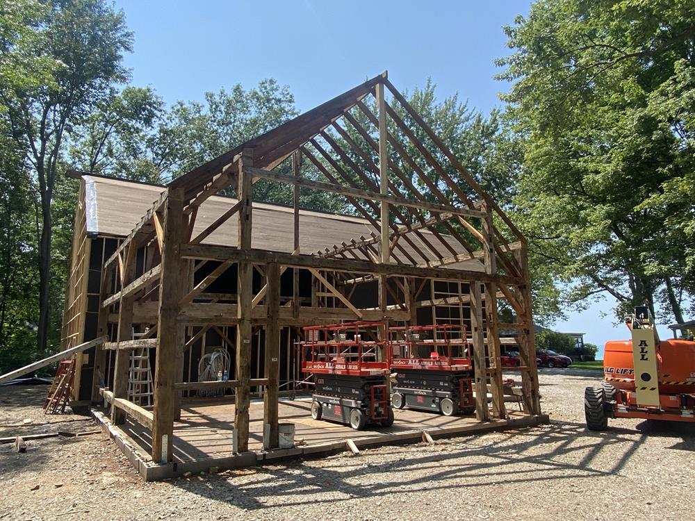 Historic Troyer Lincoln Repurposed Barn Frame For Sale 9
