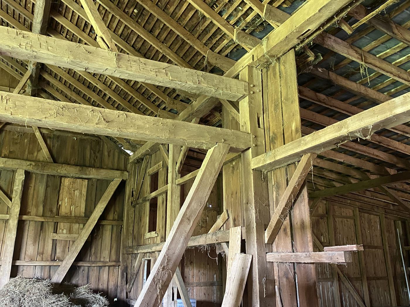 https://www.ohiovalleybarnsalvage.com/images/Marlatt Historic Ohio Barn Frame For Sale - Your Source For Sawn Barn Timbers
