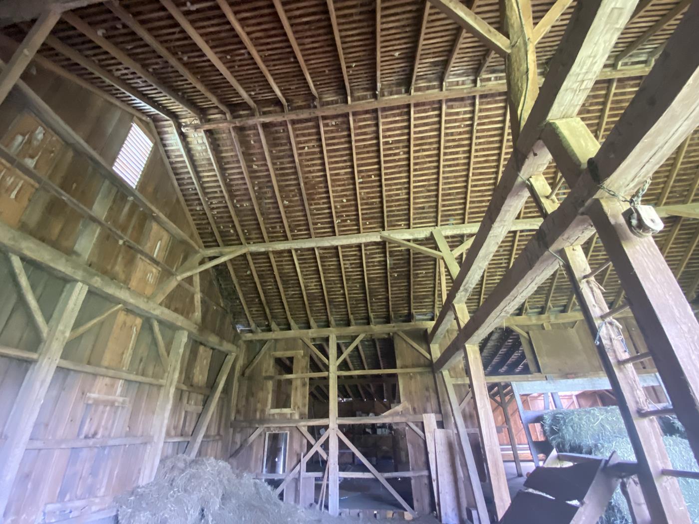 https://www.ohiovalleybarnsalvage.com/images/Marlatt Historic Ohio Barn Frame For Sale - Your Source For Hand-Hewn Two-Sided Sleepers